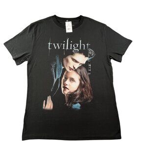 Twilight Movie Edward Bella Men's Medium Black Shirt New Moon Eclipse Breaking